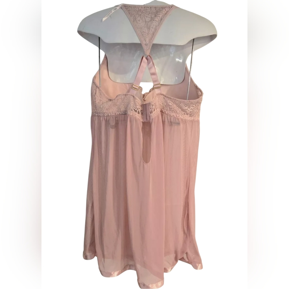 ​Daisy Fuentes Full Figure Sheer Mesh Lace Underwire Sleepwear Women's Size 1X - Picture 2 of 8